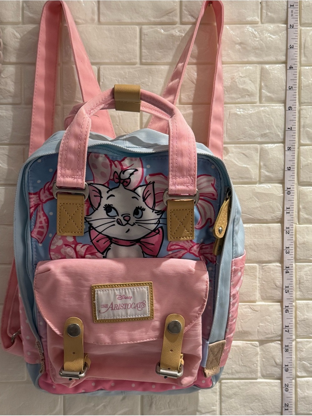 Disney The Aristocats Kids Backpack in Pink and Light Blue - Picture 3 of 9